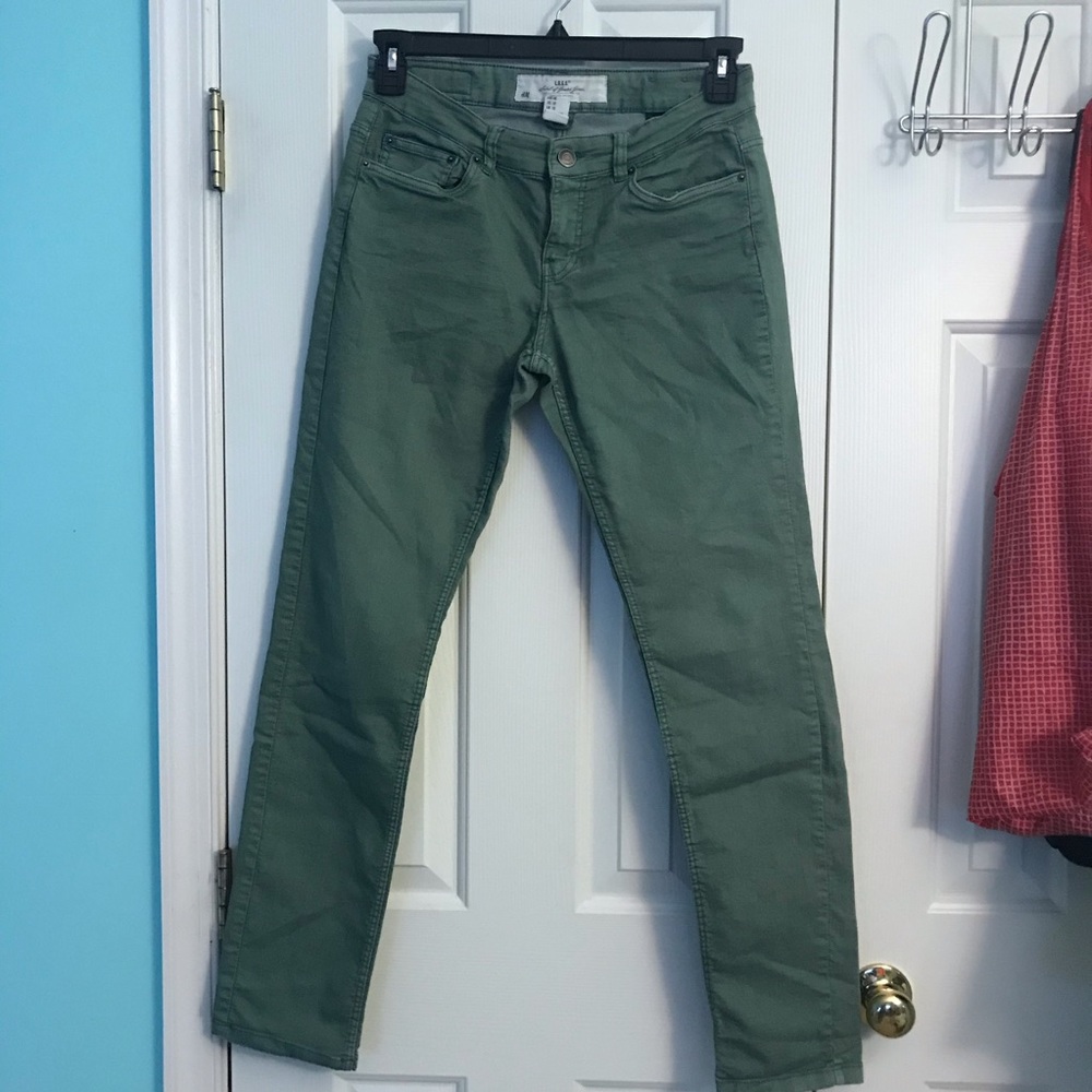 Army green H&M denim